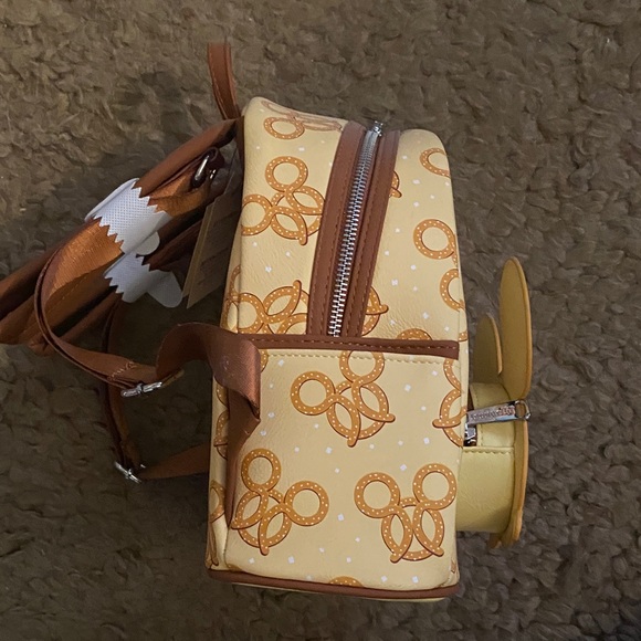 Disney Tan and Yellow Pretzel Kids Backpack - Picture 4 of 5